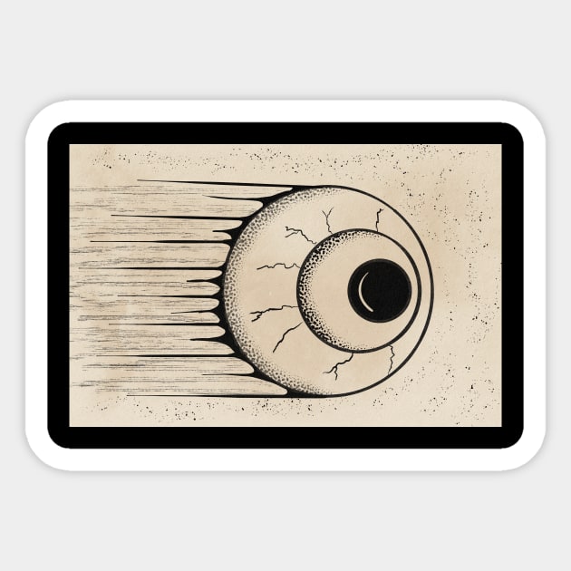Rushing Eyeball Sticker by IcarusPoe